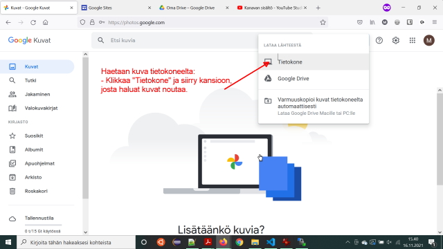 Googledrive ohjeet
