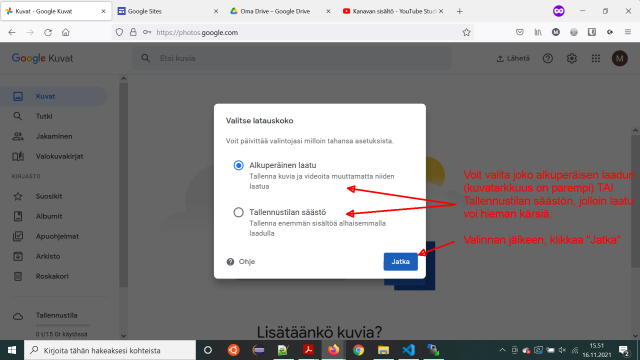 Googledrive ohjeet